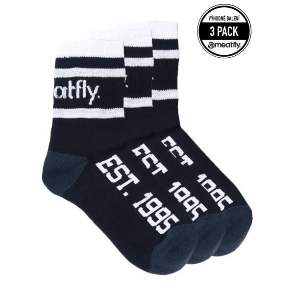 Unisex-Socken Meatfly Long Triple Pack schwarz