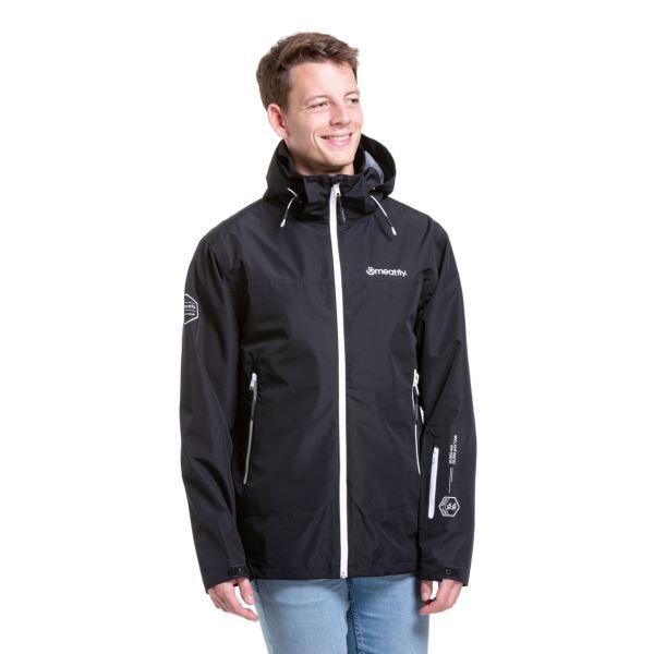 Herren Hardshelljacke Meatfly Bryce schwarz