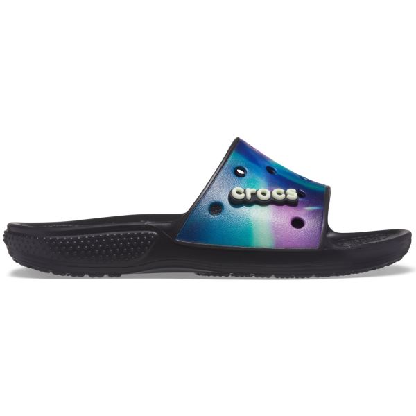 Crocs CLASSIC Slide Damen Hausschuhe schwarz / lila