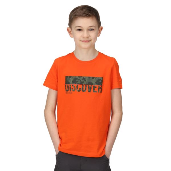 Kinder-Baumwoll-T-Shirt Regatta BOSLEY V orange