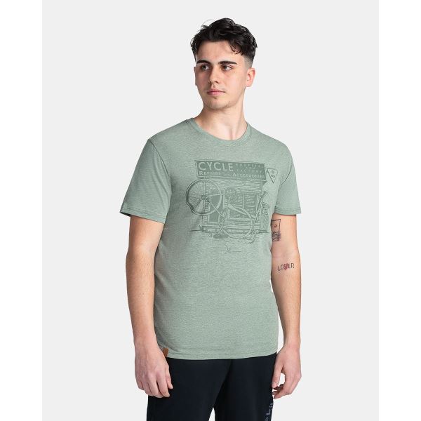Herren T-Shirt aus Baumwolle Kilpi PORTELA-M dunkelgrün