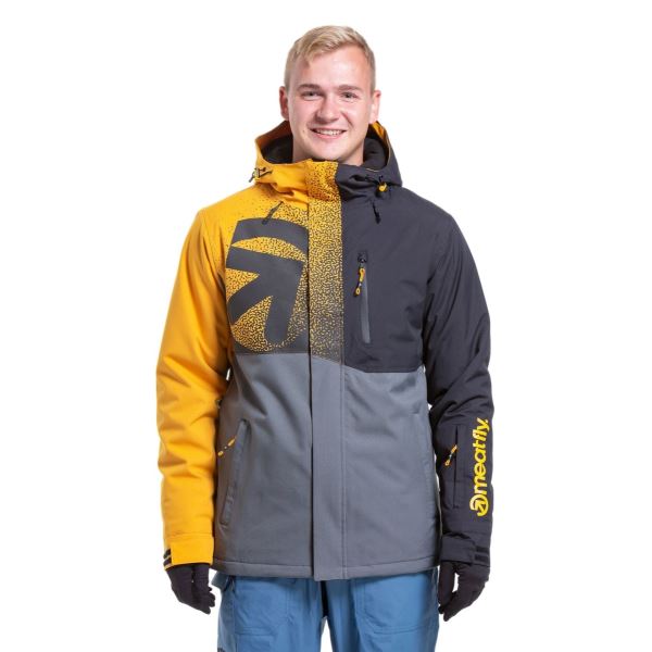 Herren SNB & SKI Jacke Meatfly Shader gelb/grau