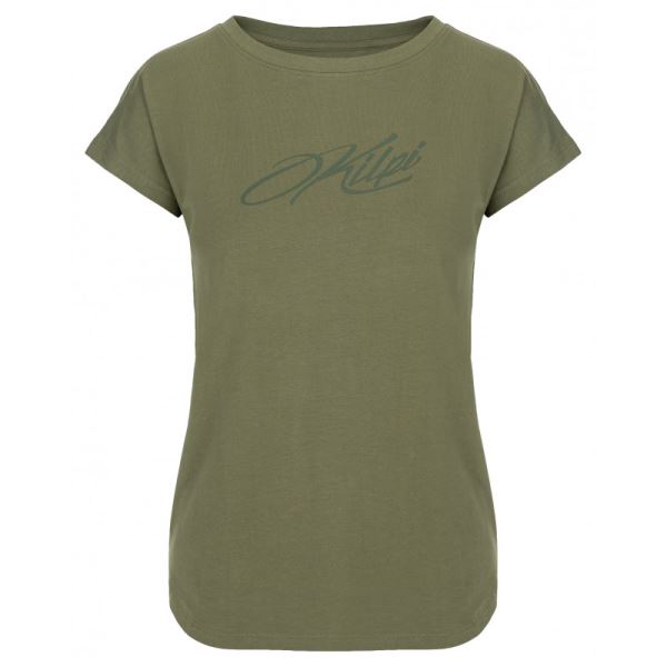 Damen T-Shirt aus Baumwolle Kilpi NELLIM-W khaki