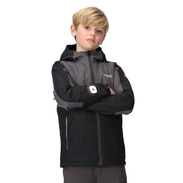 Regatta BEAMZ III Kinderjacke schwarz/grau