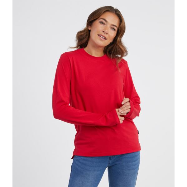 Damen-T-Shirt mit langen Ärmeln ZIRA SAM 73 rot