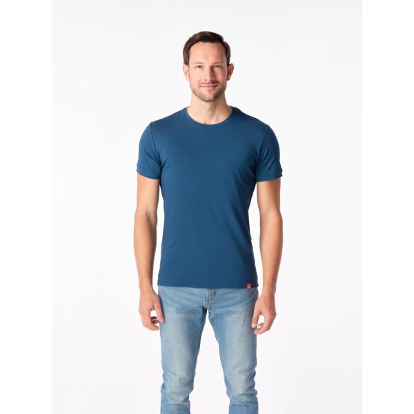 Herren T-Shirt CityZen slim fit mit Elastan blau grün