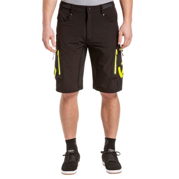 Herren-Bikeshorts Meatfly Duke schwarz