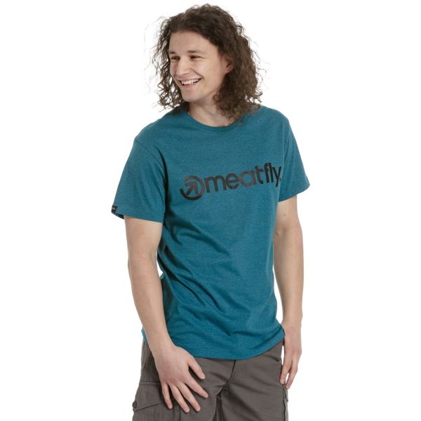 Herren T-Shirt Meatfly MF Logo Kerosin