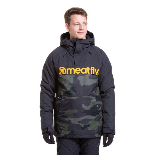 Herren SNB & SKI Jacke Meatfly Slinger schwarz camo