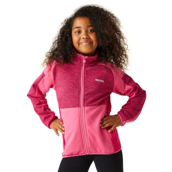 Kinder-Fleece-Sweatshirt Regatta HIGHTON III rosa
