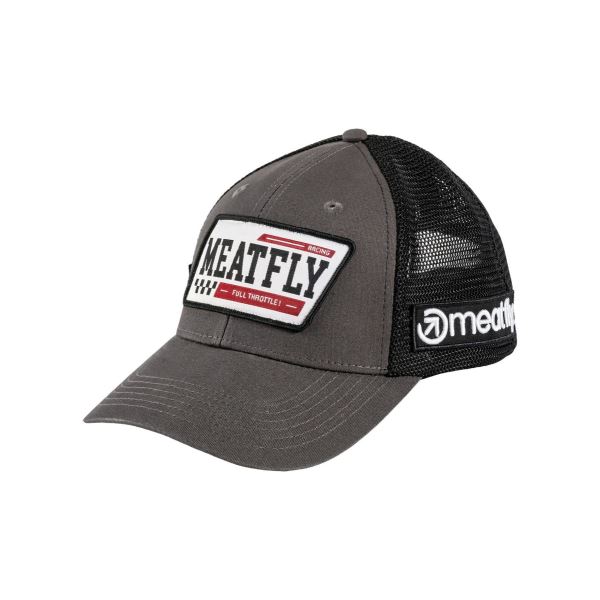 Meatfly Caleb Trucker Cap, Racing Grey