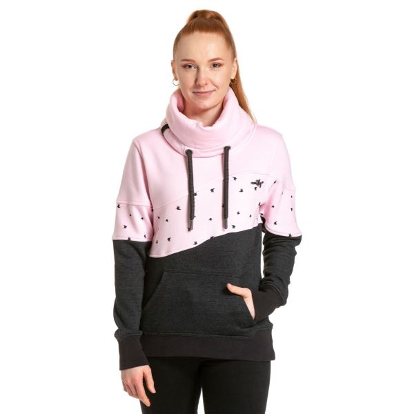 Damen-Sweatshirt Anesa rosa/schwarz
