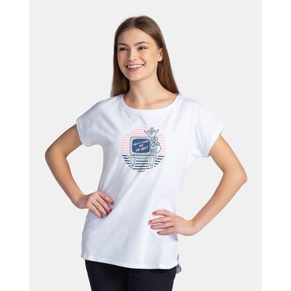 Damen-T-Shirt aus Baumwolle Kilpi NELLIM-W weiß