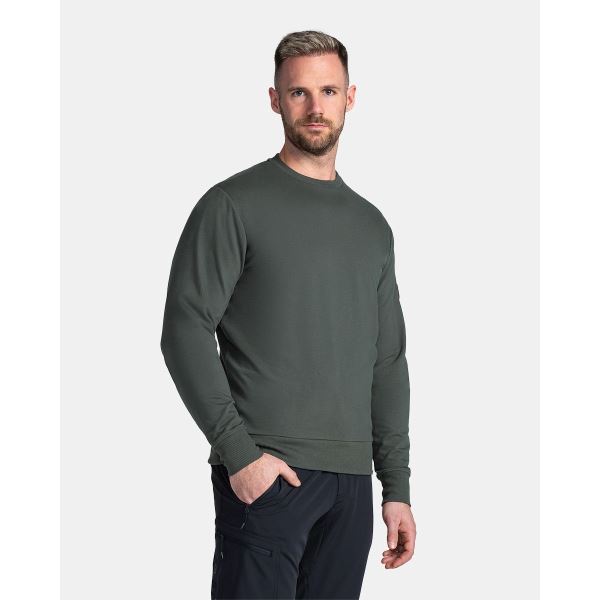 Herren-Sweatshirt mit Rundhalsausschnitt Kilpi OIRAN-M dunkelgrün