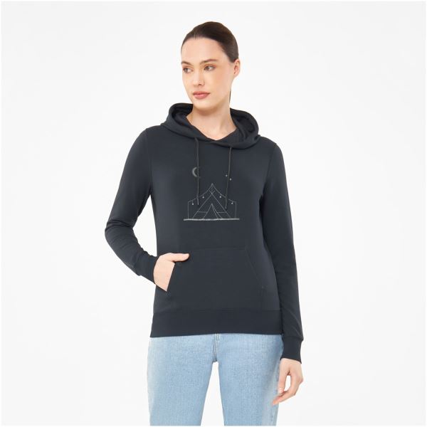 Damen Kapuzenpullover Panaka blau