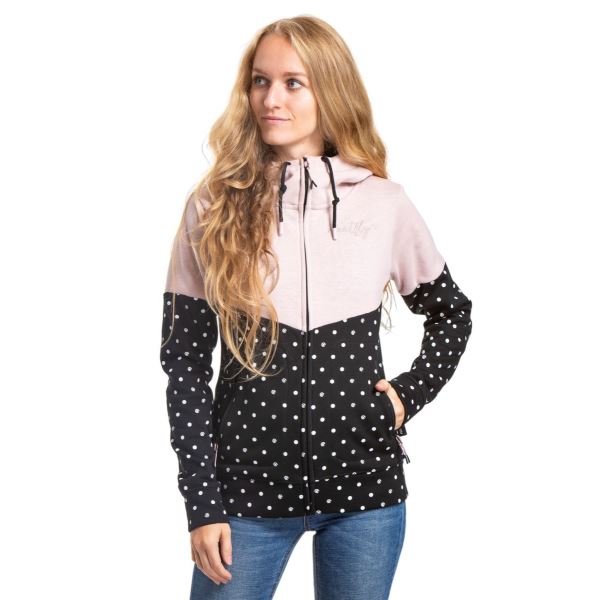 Technisches Damen-Sweatshirt Meatfly Omni rosa/gepunktet