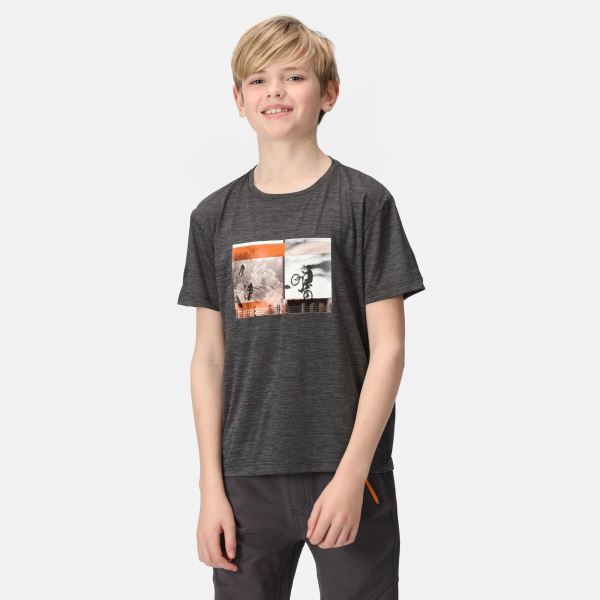 Kinder-Funktions-T-Shirt Regatta FINDLEY dunkelgrau