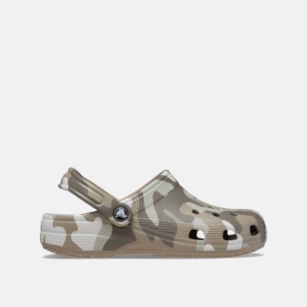 Herrenschuhe Crocs CLASSIC PRINTED CAMO braun