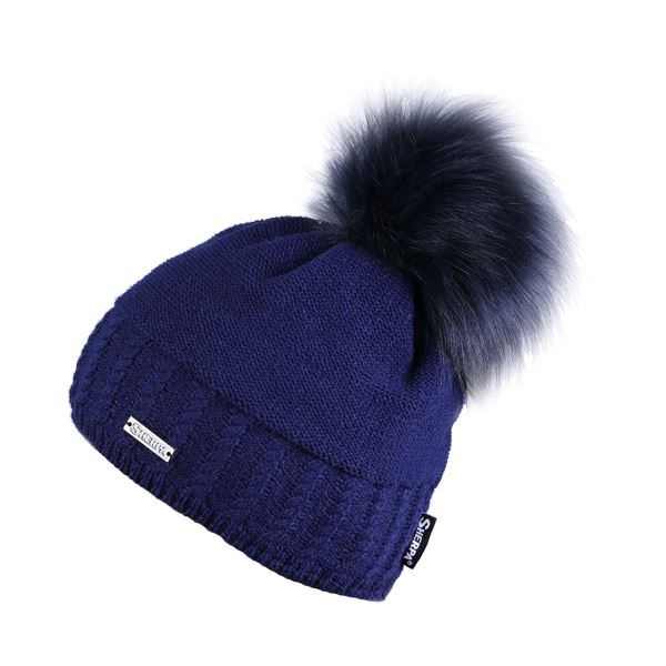 Damen Winter-Sherpa-Mütze AMBER dunkelblau