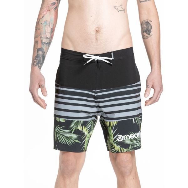 Herren-Bademode Meatfly Ernie Boardshorts 19" Schwarz/Weiß