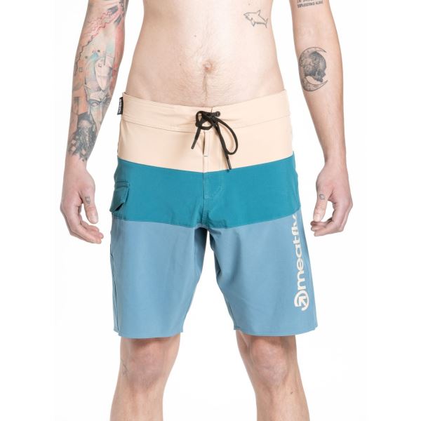 Herren-Bademode Meatfly Mitch Blau/Creme