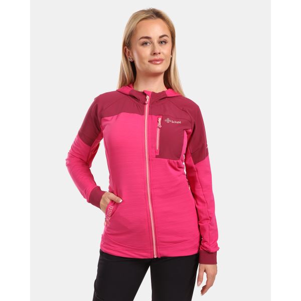 Damen-Stretch-Kapuzensweatshirt Kilpi MEMPHIS-W rosa