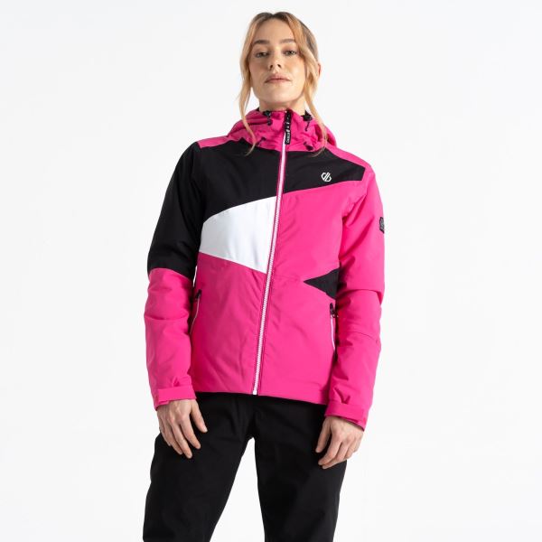 Damen-Skijacke Dare2b ICE rosa/schwarz