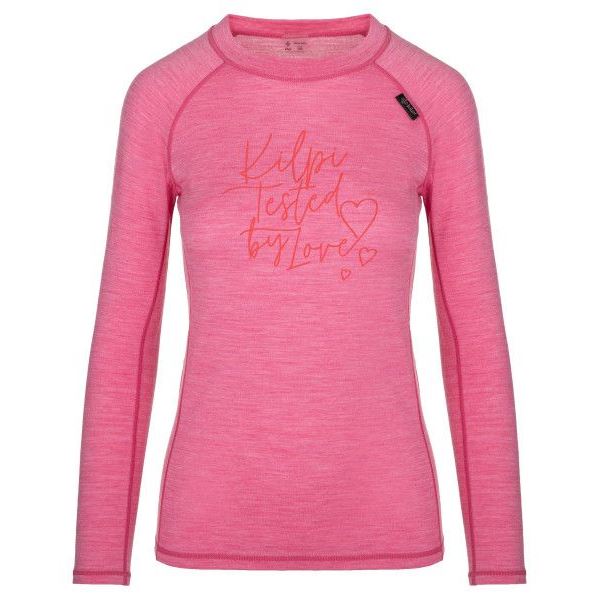 Damen Merino-Thermo-T-Shirt Kilpi MAVORA TOP-W rosa