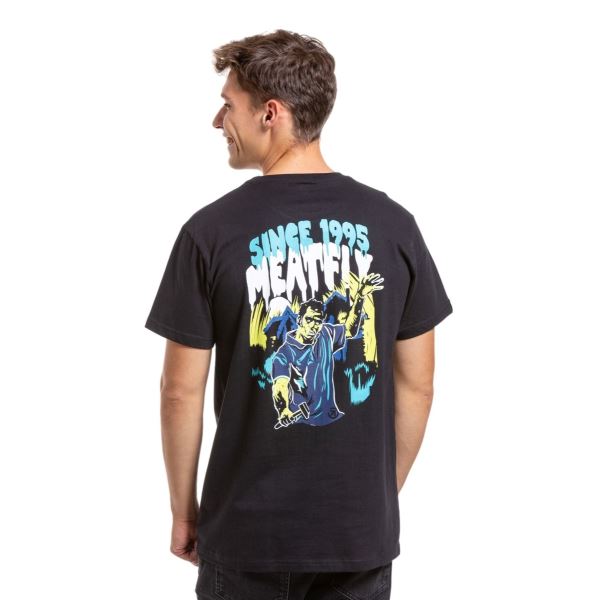 Herren T-Shirt Meatfly Zombie schwarz