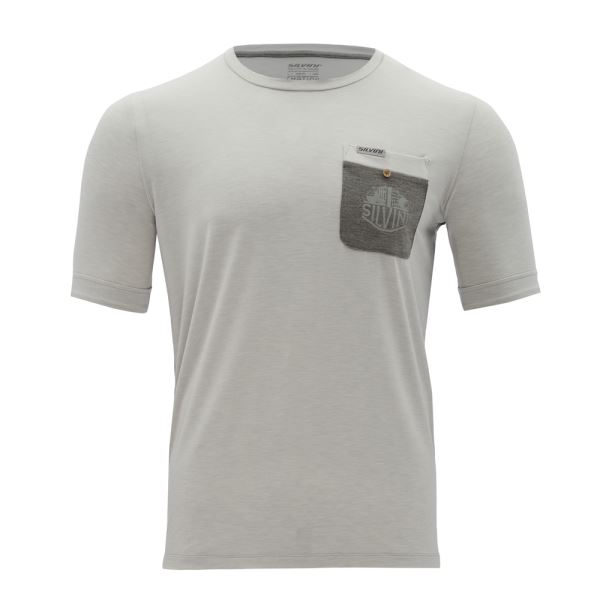 Herren-Urban-T-Shirt Silvini Calvisio hellgrau/grau