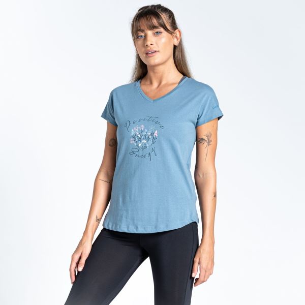Damen T-Shirt aus Baumwolle Dare2b MOMENTS II blaugrau