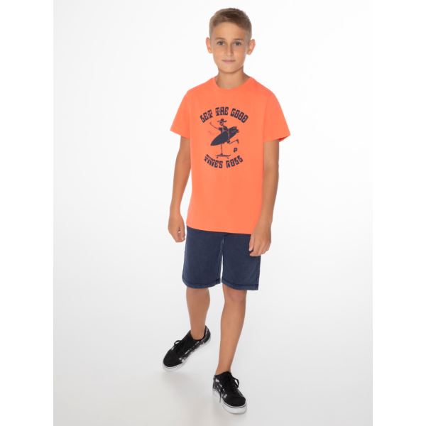 Jungen-T-Shirt aus Baumwolle PROTEST JURIEN orange