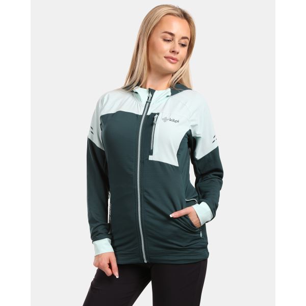 Damen-Stretch-Kapuzensweatshirt Kilpi MEMPHIS-W dunkelgrün