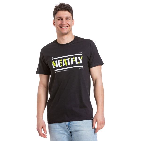 Herren T-Shirt Meatfly Rele schwarz