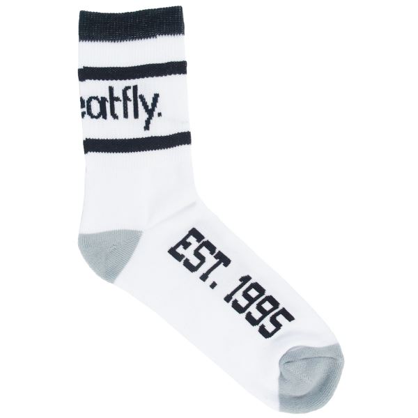 Unisex-Socken Meatfly Long Bike weiß