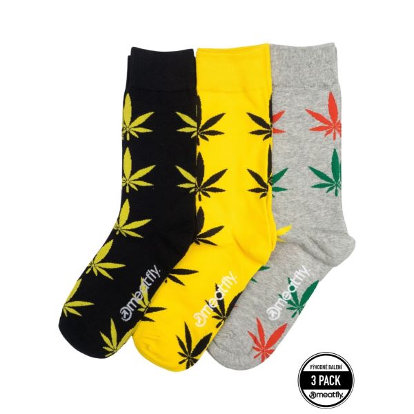 Meatfly Lexy Ganja-Socken im Dreierpack