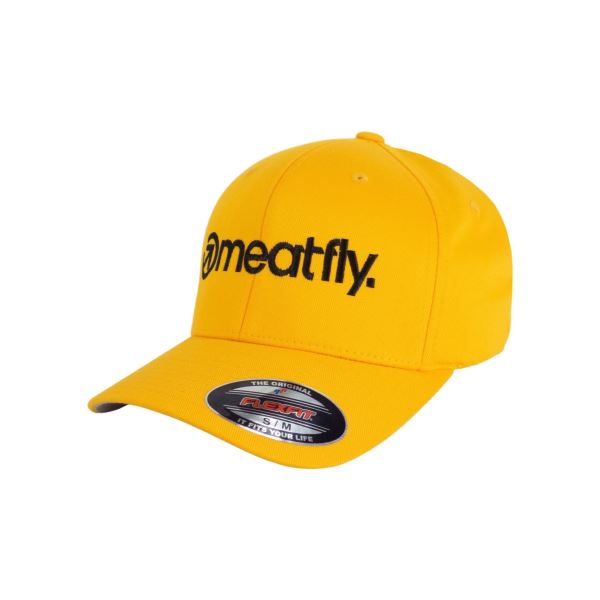 Meatfly Brand Flexfit gelbe Kappe