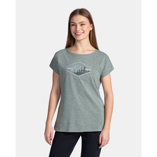 Damen T-Shirt aus Baumwolle Kilpi NELLIM-W dunkelgrün