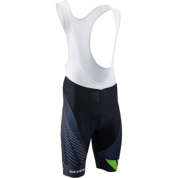 Herren Radhose Silvini Team Bib schwarz/grün