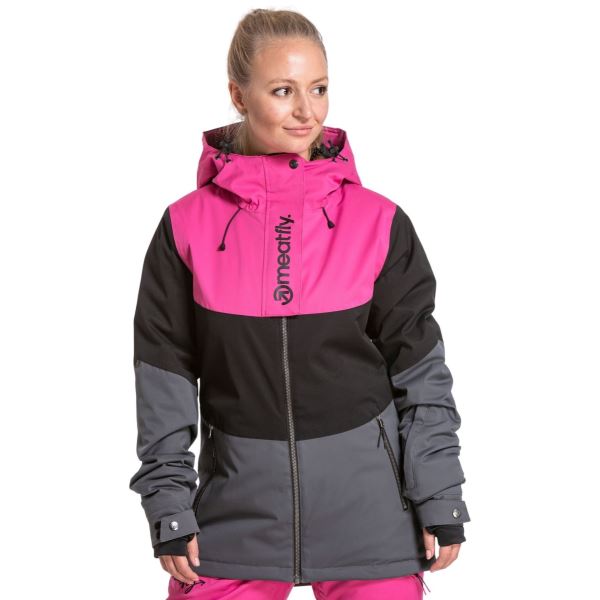 Damen Meatfly SNB & SKI Kirsten Premium schwarz/rosa Jacke