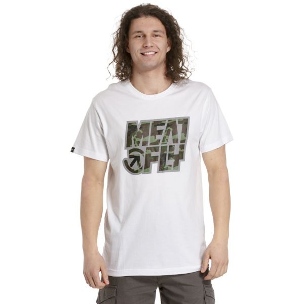 Herren T-Shirt Meatfly Repash weiß