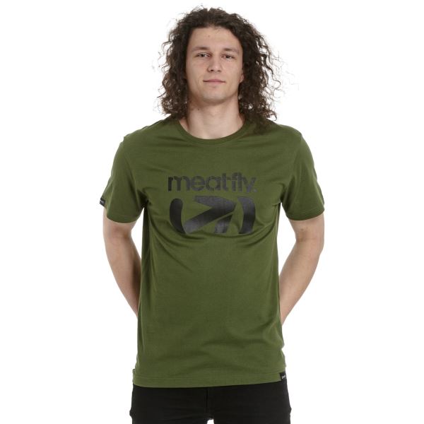 Herren T-Shirt Meatfly Podium grün
