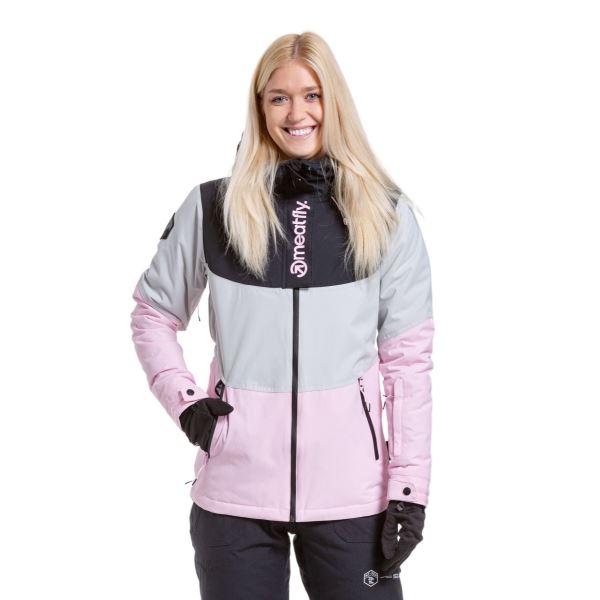 Damen SNB & SKI Jacke Meatfly Kirsten schwarz/grau/rosa