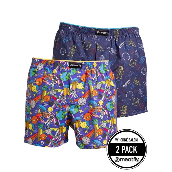 Herrenshorts Meatfly Agostino lila/blau