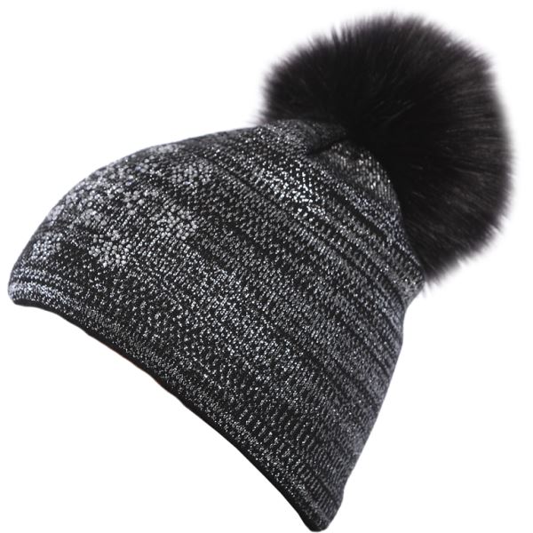 Damen-Winter-Sherpa-Mütze SUZAN schwarz