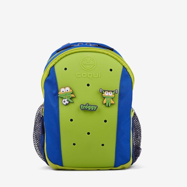 Kinderrucksack COQUI RUCKSY grün/blau + Amulette