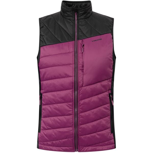 Damen Outdoorweste Viking Blast schwarz/rosa