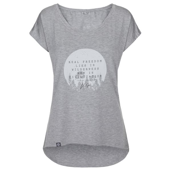 Damen-T-Shirt mit kurzen Ärmeln Kilpi ROISIN-W hellgrau