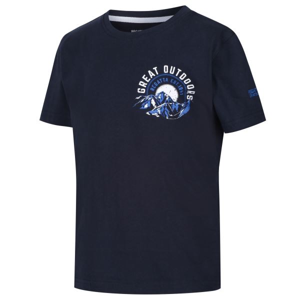 Kinder T-Shirt Regatta BOSLEY II dunkelblau / weiß