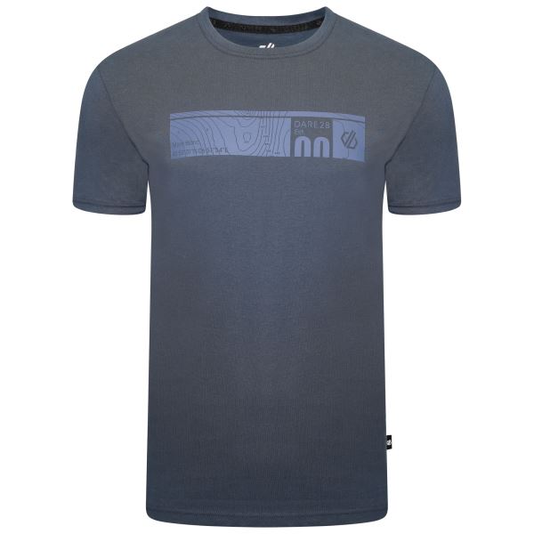 Herren T-Shirt aus Baumwolle Dare2b DISPERSED blau-grau